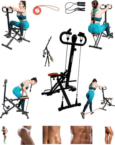معدات تمرينات القرفصاء داركون - آلة التجديف AB للتدريبات المنزلية - Power Rider Row for Glutes and Legs and Cull Corner Correning for Women and Men in Kuwait