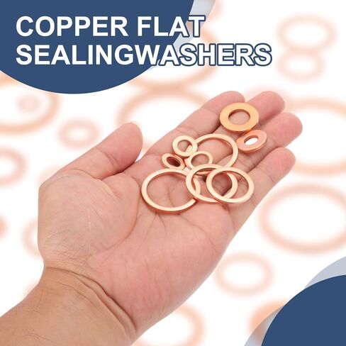 Meccanixity 20pcs M18 غسالات النحاس المسطحة ، 18x24x1.5mm نحاس ترقية متري من الغسالات الساحرة المقياس للتجهيزات الهيدروليكية المسمار صامد الإلكترونية إصلاح الإلكترونية in Saudi Arabia