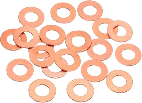 Meccanixity 20pcs M18 غسالات النحاس المسطحة ، 18x24x1.5mm نحاس ترقية متري من الغسالات الساحرة المقياس للتجهيزات الهيدروليكية المسمار صامد الإلكترونية إصلاح الإلكترونية in Saudi Arabia