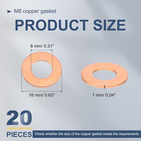 Meccanixity 20pcs M18 غسالات النحاس المسطحة ، 18x24x1.5mm نحاس ترقية متري من الغسالات الساحرة المقياس للتجهيزات الهيدروليكية المسمار صامد الإلكترونية إصلاح الإلكترونية in Saudi Arabia