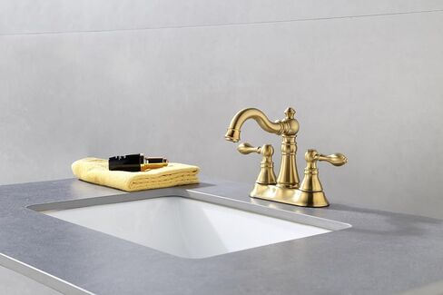 Two Handle Oil Rubbed Bronze Bathroom Sink Faucet 3 Hole with Pop up Drain Assembly, Classic 4 Inch Centerset Bathroom Lavatory Faucet with 360° Swivel Spout,EW-516-NB in Kuwait