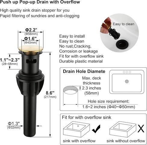 Two Handle Oil Rubbed Bronze Bathroom Sink Faucet 3 Hole with Pop up Drain Assembly, Classic 4 Inch Centerset Bathroom Lavatory Faucet with 360° Swivel Spout,EW-516-NB in Kuwait