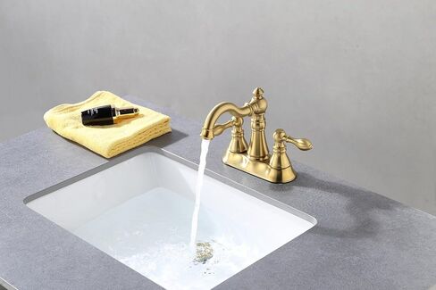 Two Handle Oil Rubbed Bronze Bathroom Sink Faucet 3 Hole with Pop up Drain Assembly, Classic 4 Inch Centerset Bathroom Lavatory Faucet with 360° Swivel Spout,EW-516-NB in Kuwait