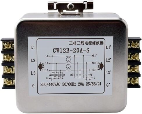 Three-Phase Filter 380v AC Anti-Interference Power Supply Purification Rail Terminal Block CW12B-20A-S(CW12B-30A-S) in Saudi Arabia