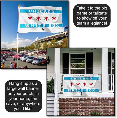 WinCraft Chicago White Sox City of Chicago 3x5 Foot Grommet Banner Flag in Saudi Arabia