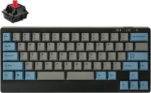 Leopold FC650MDS Blue/Grey PD 65% Double Shot PBT Mechanical Keyboard (Cherry MX Silent Red) in Saudi Arabia