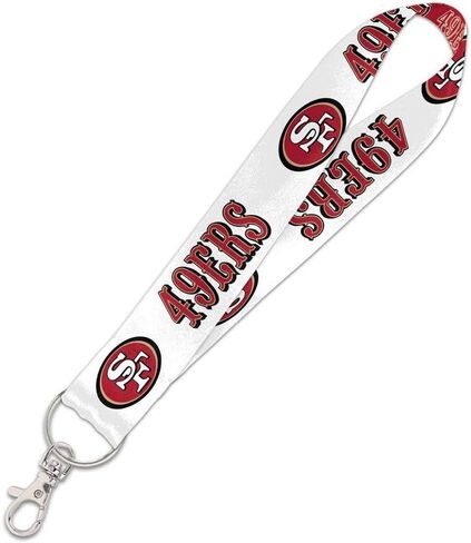 WinCraft NFL San Francisco 49ers Lanyard Key Strap, 1" in Saudi Arabia
