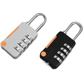 4 Digit Combination Code Lock Portable Luggage Suitcase Padlock Zinc Alloy Dormitory Cabinet Door Lock 1Pcs(Yellow) in Saudi Arabia