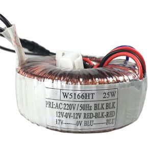 1PCS 25W 25VA إدخال 220 فولت الإخراج 12V-0-12V 17V محول الدائري المحول الأمامي إكسسوارات معدات الصوت in Kuwait