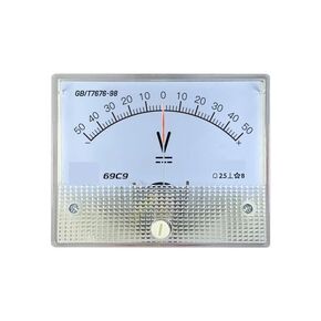 69C9-V Voltmeter الإيجابي والسلبي 10V ثنائي الاتجاه 20V ± 30V DC50V75V مؤشر 64 * 80MM DC 1PCS (DC -100V إلى 100V) in Kuwait