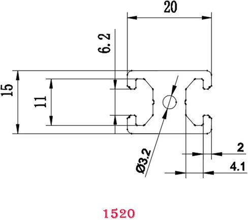 2pcs 1520 الألومنيوم CNC الملف الشخصي دليل البثق الإطار الكاميرا الطابعة الأثاث الطابعة الصناعية الألومنيوم 1000 مم (300 مم) in Saudi Arabia