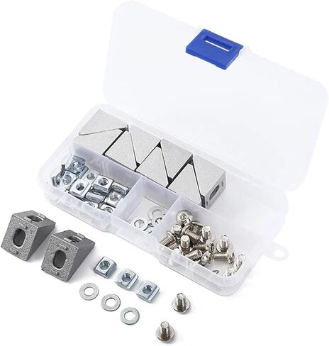 70pcs/box 2020 موصل ملف تعريف الألومنيوم 10pcs قوس الزاوية + 20pcs m5 t-slot nut + 20pcs m5x8mm cap + 20pcs غسالة (TL-Q5MC1-Z) in Saudi Arabia