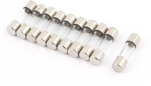 uxcell 10 pcs سريع سريع ضربة زجاجية فتيل 5x20mm 250v 32ma 0.032a in Saudi Arabia