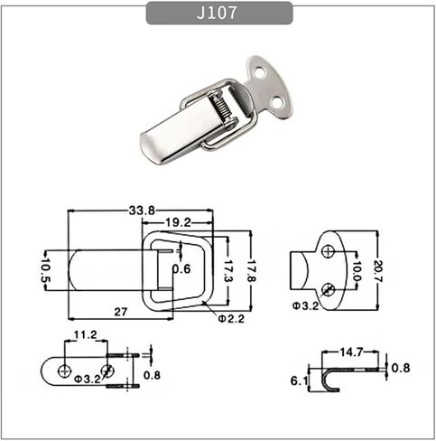 الربيع الصناعي 304 قفل الأدوات الفولاذ المقاوم للصدأ قفل Buckle 1PCS (SUS304) in Saudi Arabia