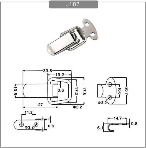 الربيع الصناعي 304 قفل الأدوات الفولاذ المقاوم للصدأ قفل Buckle 1PCS (SUS304) in Saudi Arabia