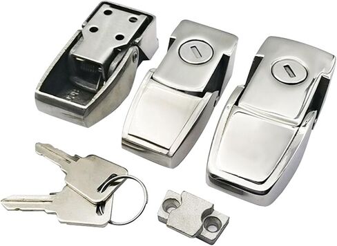XK723-304 Cabinet Stainless Steel Metal Hasp Latch DK604 Security Toggle Lock with Two Keys 1Pcs(Bigger Size) in Saudi Arabia