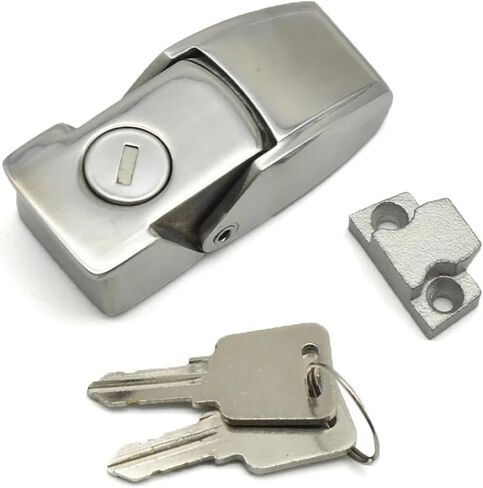 XK723-304 Cabinet Stainless Steel Metal Hasp Latch DK604 Security Toggle Lock with Two Keys 1Pcs(Bigger Size) in Saudi Arabia