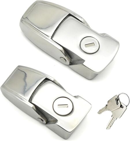 XK723-304 Cabinet Stainless Steel Metal Hasp Latch DK604 Security Toggle Lock with Two Keys 1Pcs(Bigger Size) in Saudi Arabia