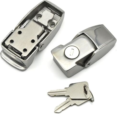 XK723-304 Cabinet Stainless Steel Metal Hasp Latch DK604 Security Toggle Lock with Two Keys 1Pcs(Bigger Size) in Saudi Arabia
