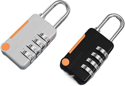 4 Digit Combination Code Lock Portable Luggage Suitcase Padlock Zinc Alloy Dormitory Cabinet Door Lock 1Pcs(Yellow) in Saudi Arabia