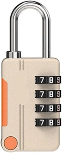 4 Digit Combination Code Lock Portable Luggage Suitcase Padlock Zinc Alloy Dormitory Cabinet Door Lock 1Pcs(Yellow) in Saudi Arabia