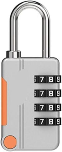 4 Digit Combination Code Lock Portable Luggage Suitcase Padlock Zinc Alloy Dormitory Cabinet Door Lock 1Pcs(Yellow) in Saudi Arabia