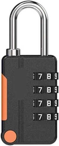 4 Digit Combination Code Lock Portable Luggage Suitcase Padlock Zinc Alloy Dormitory Cabinet Door Lock 1Pcs(Yellow) in Saudi Arabia