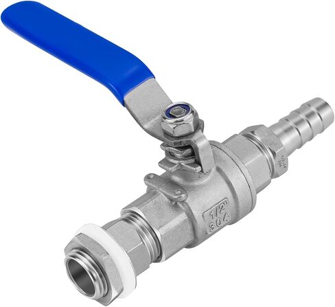 1/2 "NPT Homebrew Ball Valve Kit-الفولاذ المقاوم للصدأ 304 الحاجز بدون لحام لغلاية تخمير المنزل ، أو تون هريس ، أو حزامات خزان المياه (صمام واحد) in Kuwait