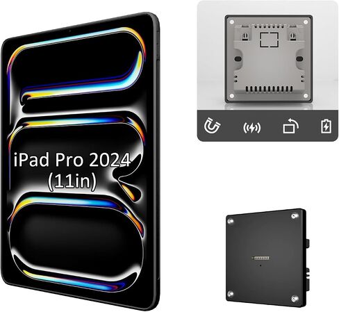 Dock Mount Mount Dock لـ Apple iPad Pro 11 ″ (2nd/3rd/4th Gen) - Magnetic Tablet Wall مع شحن سريع 15 واط ، حالة TPU النحيفة ، تكامل المحور الذكي in Saudi Arabia