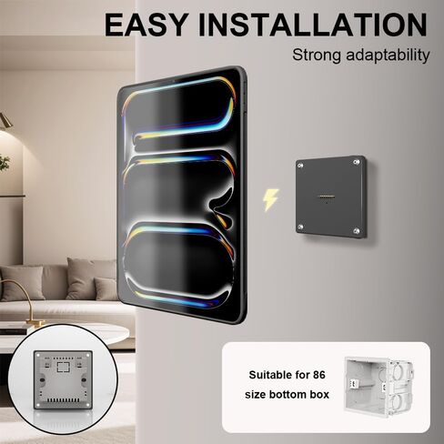 Dock Mount Mount Dock لـ Apple iPad Pro 11 ″ (2nd/3rd/4th Gen) - Magnetic Tablet Wall مع شحن سريع 15 واط ، حالة TPU النحيفة ، تكامل المحور الذكي in Saudi Arabia