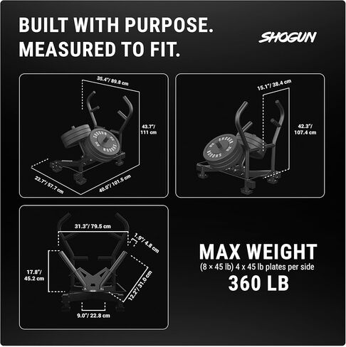 Shogun Stag Push Pull Sled – Full-Size Weighted Power Sled for Strength & Speed Training – Heavy Duty Gym Fitness with UHMW Skis & Dual Handles – Weighted for Grass, Turf & Concrete in Kuwait