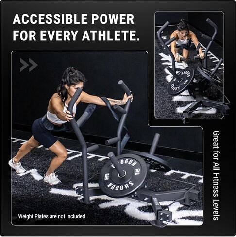 Shogun Stag Push Pull Sled – Full-Size Weighted Power Sled for Strength & Speed Training – Heavy Duty Gym Fitness with UHMW Skis & Dual Handles – Weighted for Grass, Turf & Concrete in Kuwait