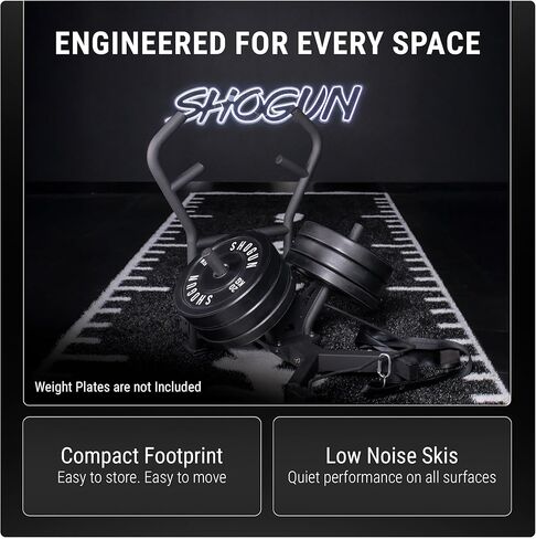 Shogun Stag Push Pull Sled – Full-Size Weighted Power Sled for Strength & Speed Training – Heavy Duty Gym Fitness with UHMW Skis & Dual Handles – Weighted for Grass, Turf & Concrete in Kuwait