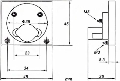 Dc Microammeter 91c4 0-100uA Analog Panel Ammeter Gauge Amperemeter 45 * 45mm 1Pcs ﻿(100UA) in Saudi Arabia