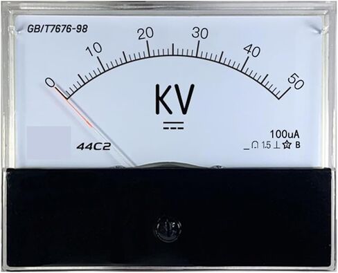 44C2 DC High-Voltage Voltmeter 50kV Distribution Resistance Uses Meter Kilovoltmeter Measuring 1Pcs(DC 100KV 100uA) in Saudi Arabia