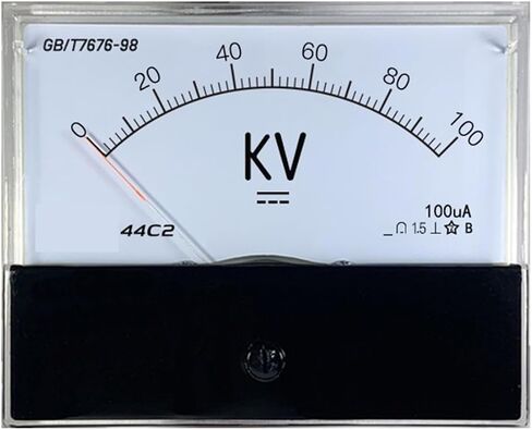 44C2 DC High-Voltage Voltmeter 50kV Distribution Resistance Uses Meter Kilovoltmeter Measuring 1Pcs(DC 100KV 100uA) in Saudi Arabia