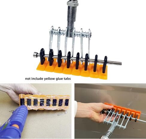 24pcs Auto Dent Puller Glue Tabs Car Body Dent Removal Pulling Tabs Paintless Hail Dent Removal Tools with 10pcs Glue Sticks(Multi-Colored) in Saudi Arabia