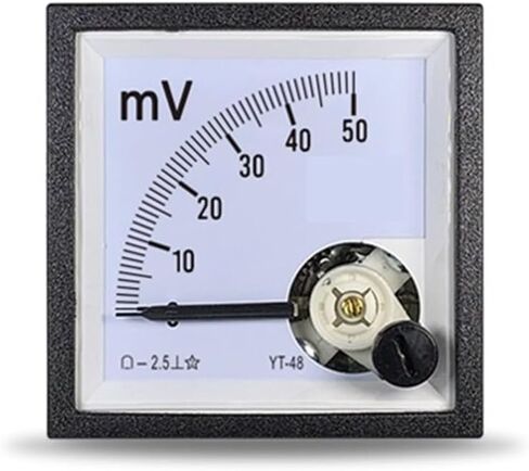 YT-48 DC Millivoltmeter 50mV 75mV 100mV 200mV 300mV 500mV 1000mV Pointer Voltmeter 1Pcs(75mV) in Saudi Arabia