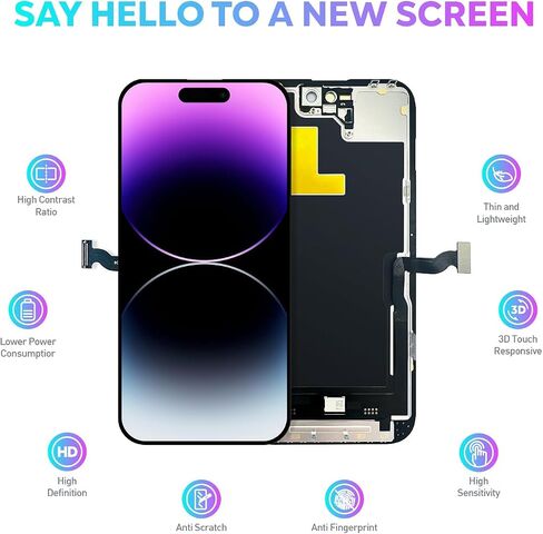 Ace Tech Cellular متوافق مع iPhone XR LCD شاشة بديلة 6.1 بوصة (موديل A1984، A2105، A2106، A2108) شاشة لمس تجميع مرقم شاشة لمس in Kuwait