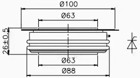 Thyristor KK1800A1800V 2000V-18(Y65KKEOT) in Saudi Arabia