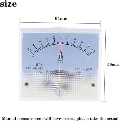 85C1 -A DC /75MV AMPEREMETER GAUGE ANALOG PANET AMP 10A -0 -AMMETER 1A 3A 5A 20A 30A 50A 100A 200A 1PCS (15A -0-15A) in Saudi Arabia