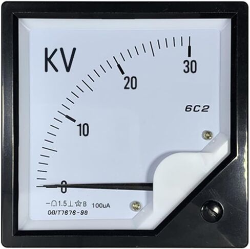 6C2 DC Voltage Voltmeter 5KV 10KV 20KV 30KV Pointer V 1Pcs(DC 30KV 100uA) in Saudi Arabia