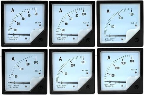 6L2 80x80mm Square Dial Panel Analog Ampere Meter Amperemeter AC30 50 75 100 150 200 250 300 400 500A 1Pcs(150A) in Saudi Arabia