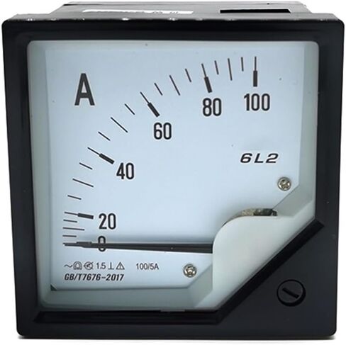 6L2 80x80mm Square Dial Panel Analog Ampere Meter Amperemeter AC30 50 75 100 150 200 250 300 400 500A 1Pcs(150A) in Saudi Arabia