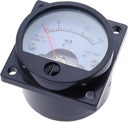 DC 0-100mA Ammeter SO-45 Class Round Analog Panel Meter Black DC0-10mA 1Pcs(150MA) in Saudi Arabia