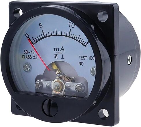 DC 0-100mA Ammeter SO-45 Class Round Analog Panel Meter Black DC0-10mA 1Pcs(150MA) in Saudi Arabia