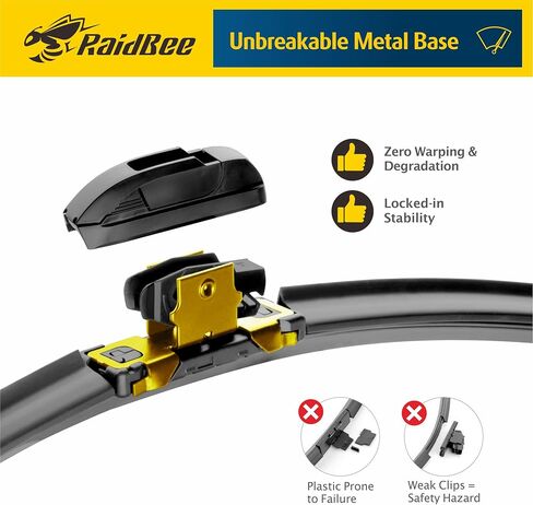 Raidbee® 26"+16" Windshield Wiper Blades with 12" Rear Wiper Blade Automotive Replacement Set for Subaru Crosstrek/Impreza 2018 2019 2020 2021 2022 2023 – Genuine OEM Quality (Set of 3) in Kuwait