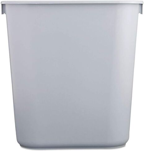 Rubbermaid 2955GRA Deskside Plastic Wastebasket, Rectangular, 3 1/2 gal, Gray in Saudi Arabia