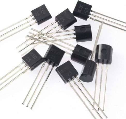 50PCS BC547 NPN & BC557 PNP Transistor Assortment Kit - 50V 100mA TO-92 Transistors (25PCS BC547 + 25PCS BC557) - Ideal for Electronics Projects & Repair in Kuwait