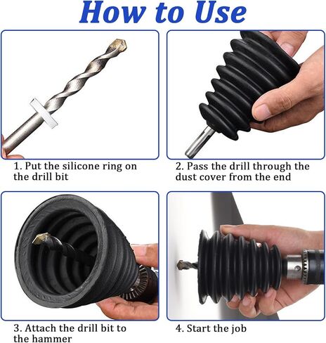 Universal Drill Dust Collector, Dustproof Hood for Drilling Tools, Protects from Debris, Ideal for Home Improvement in Saudi Arabia